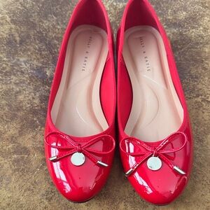 Kelly & Katie red bow patent shoes 40 us 9
